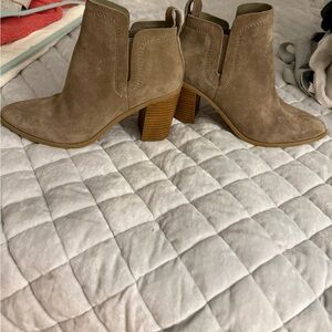 Dolce Vita Suede Tan Ankle Booties